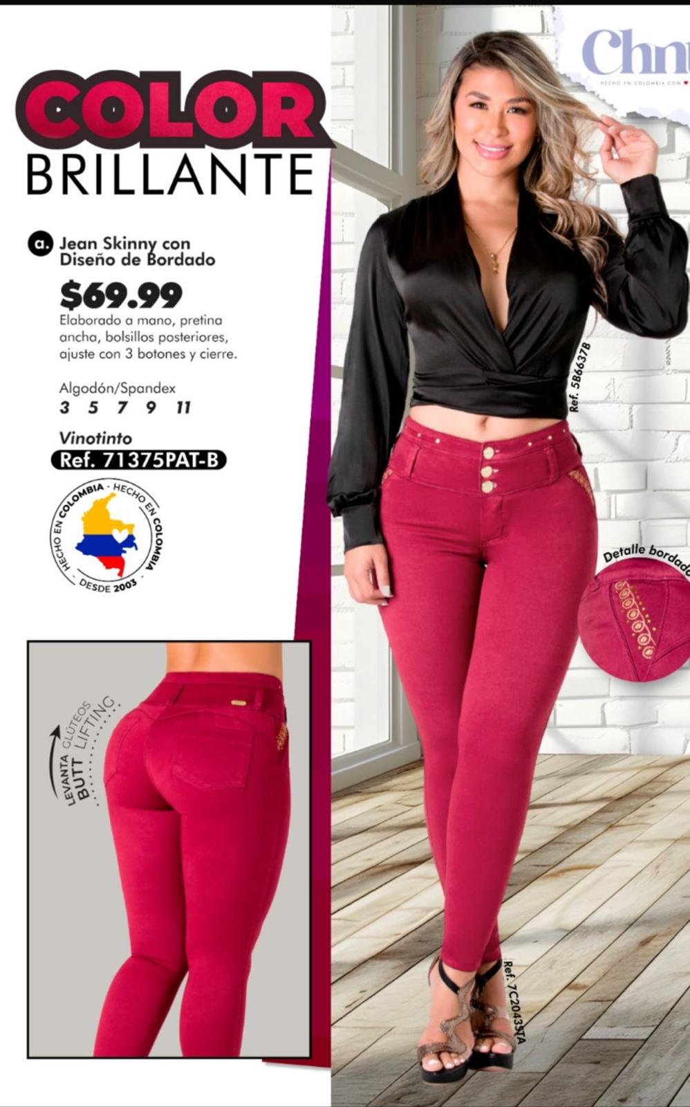 Jean Skinny Vino Tinto
