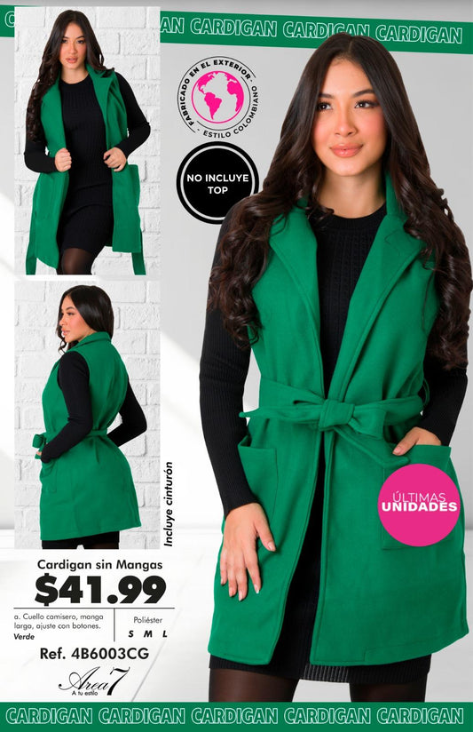 Cardigan sin Mangas