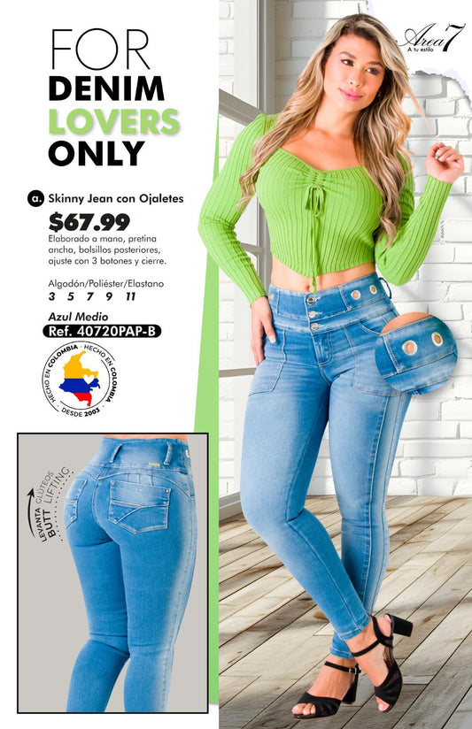 Skinny Jean con Ojaletes