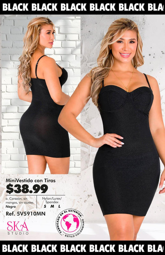 Mini Vestido con Tiras